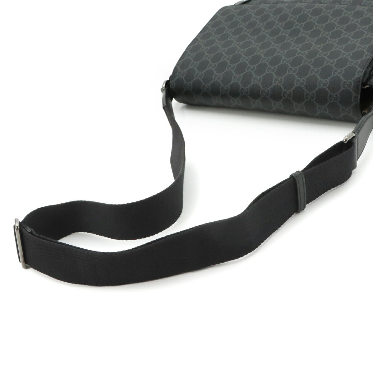 GG Emblem Crossbody Bag Leather Black 821154 Purse