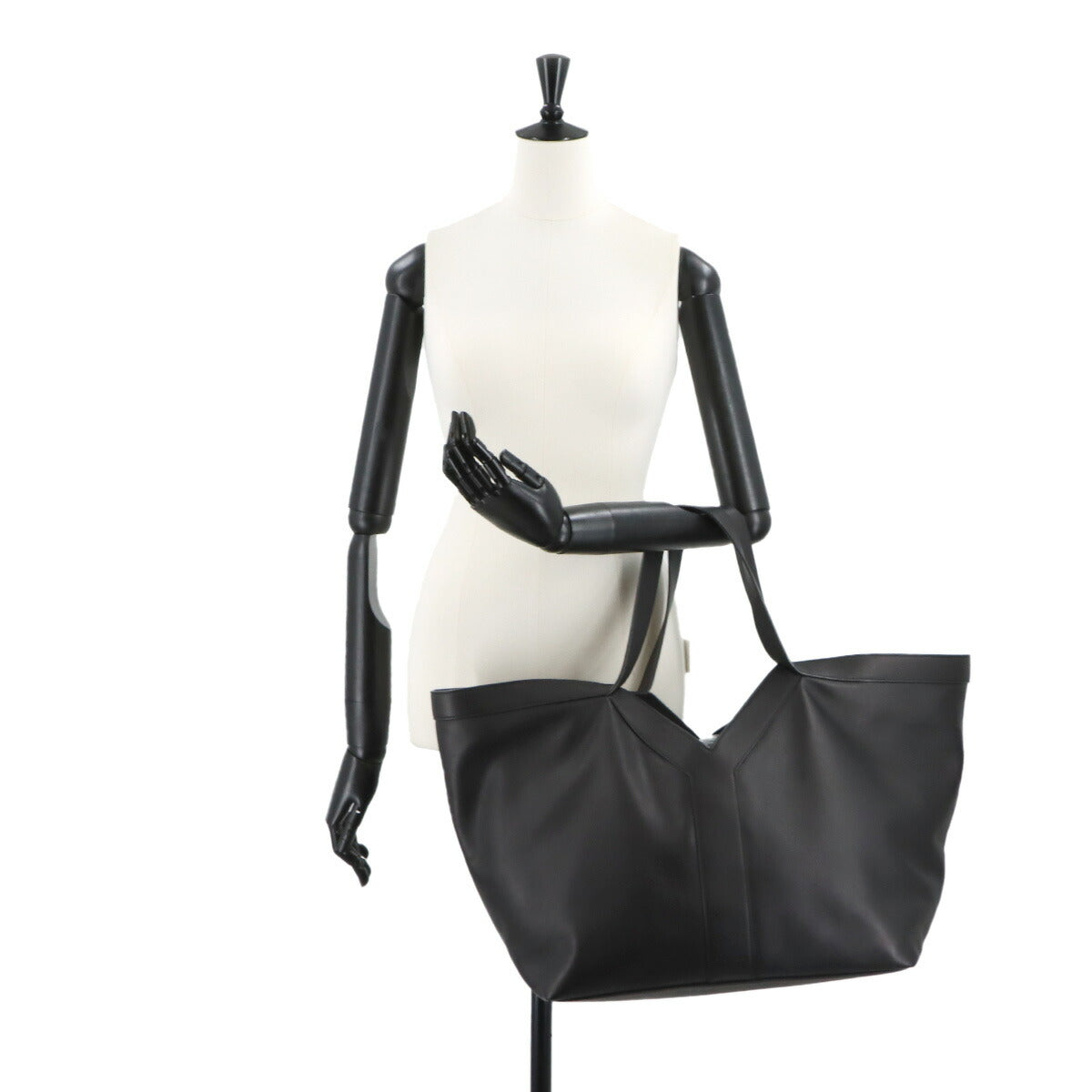 Y Tote Bag Leather Black 817602 Purse