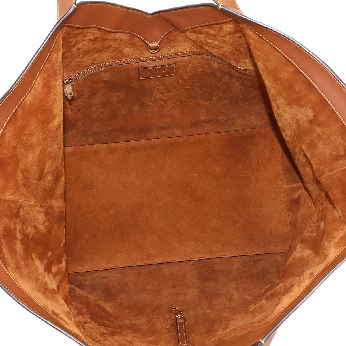Y Tote Bag Leather Brown 817602 Purse