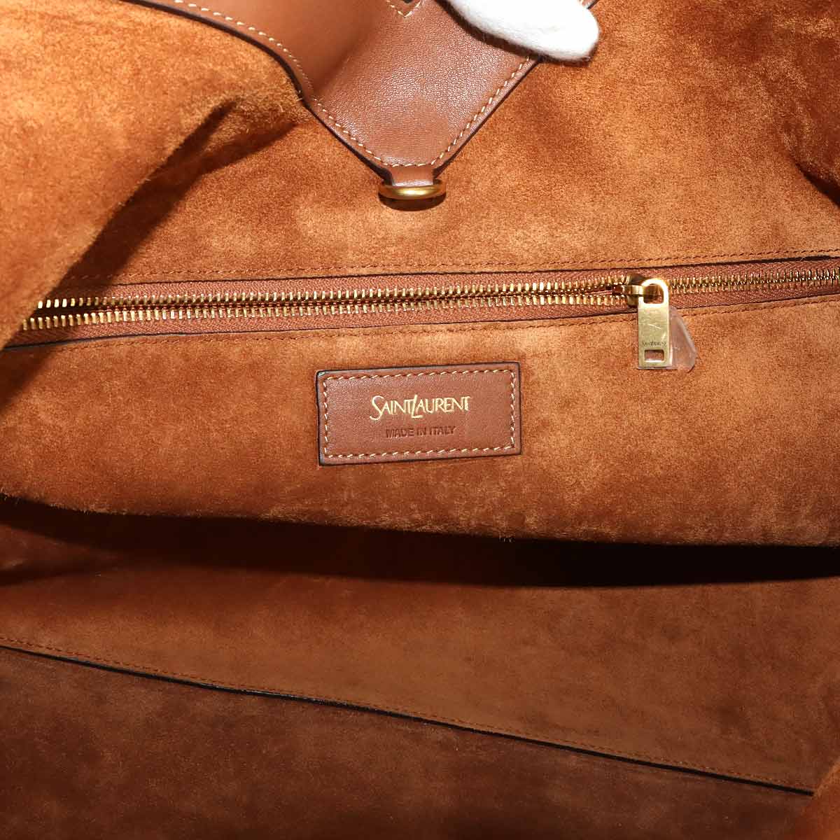 Y Tote Bag Leather Brown 817602 Purse