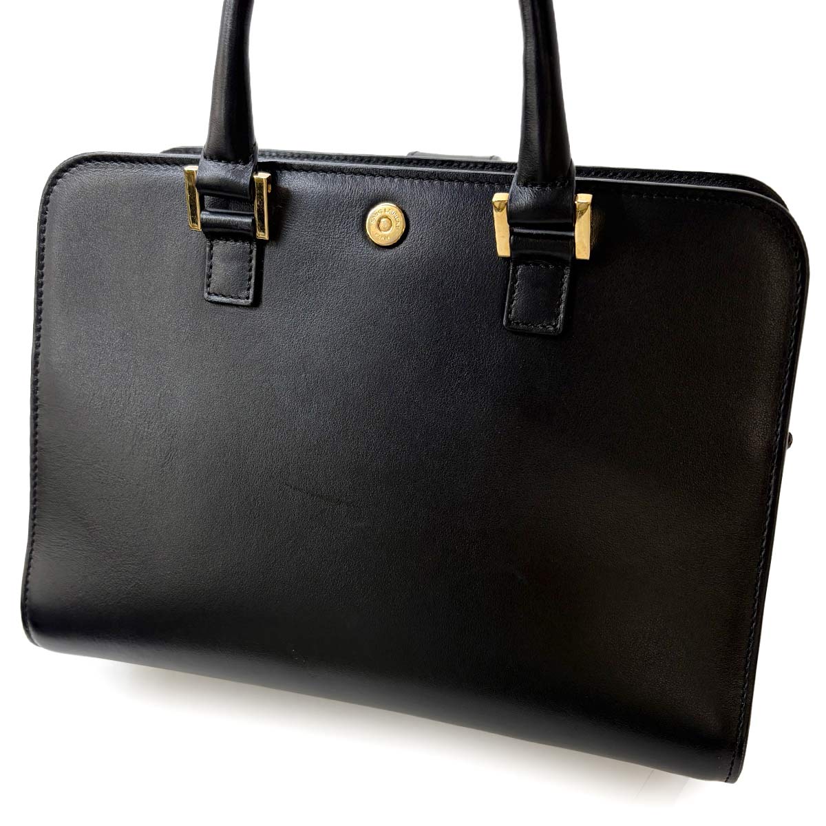 Baby Cabas Hand Shoulder Bag Leather Black 568853