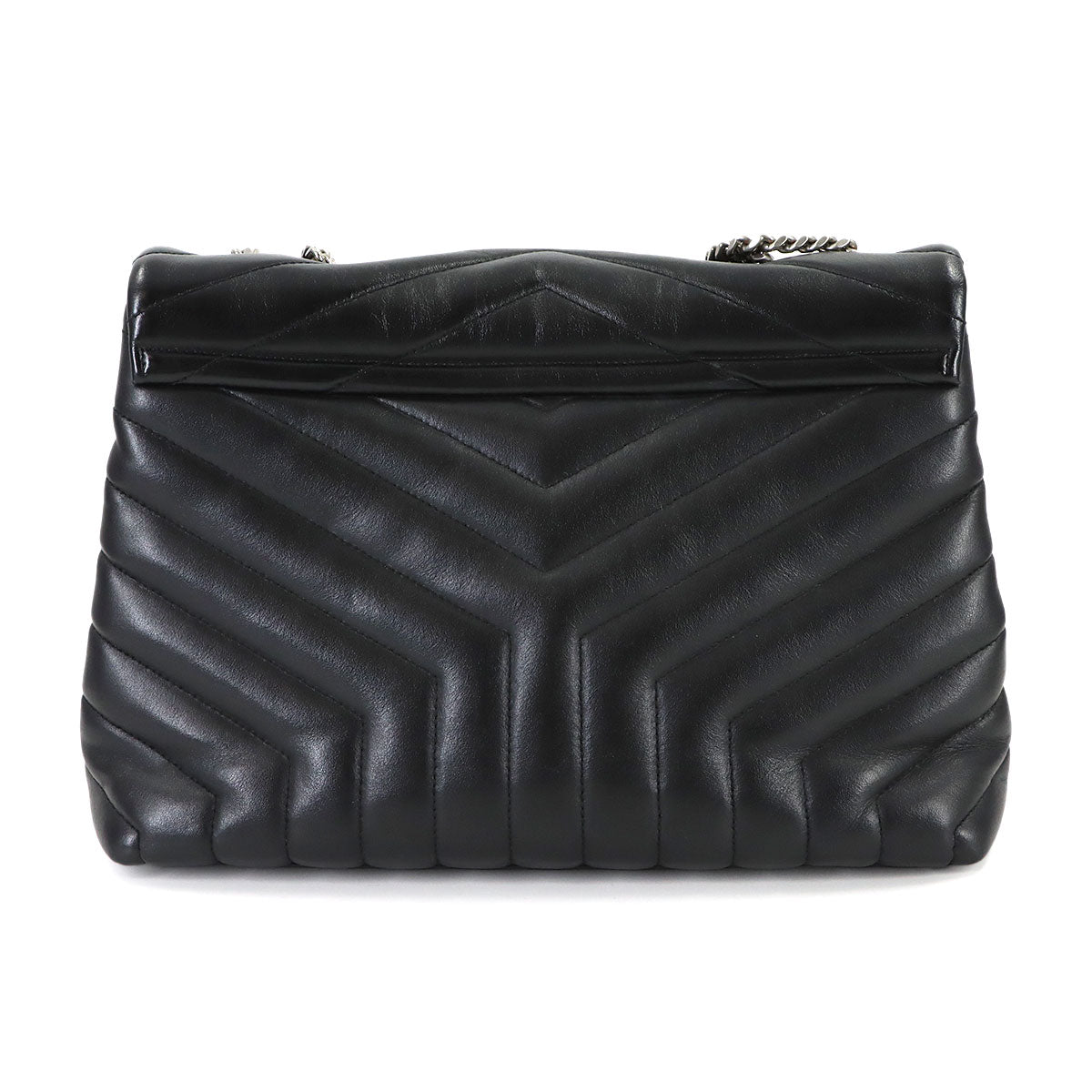 Loulou Chain Shoulder Bag Leather Black 487216