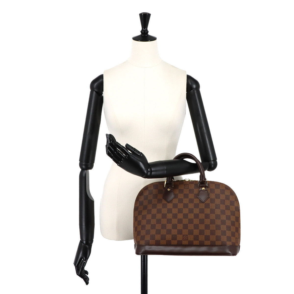 Damier Alma PM Hand Bag Ebene Brown N51131 Purse