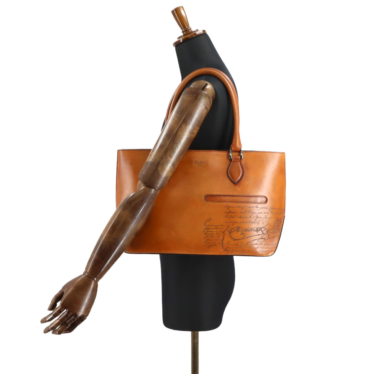 Calligraphy Toujours Tote Bag Venezia Leather Brown Purse