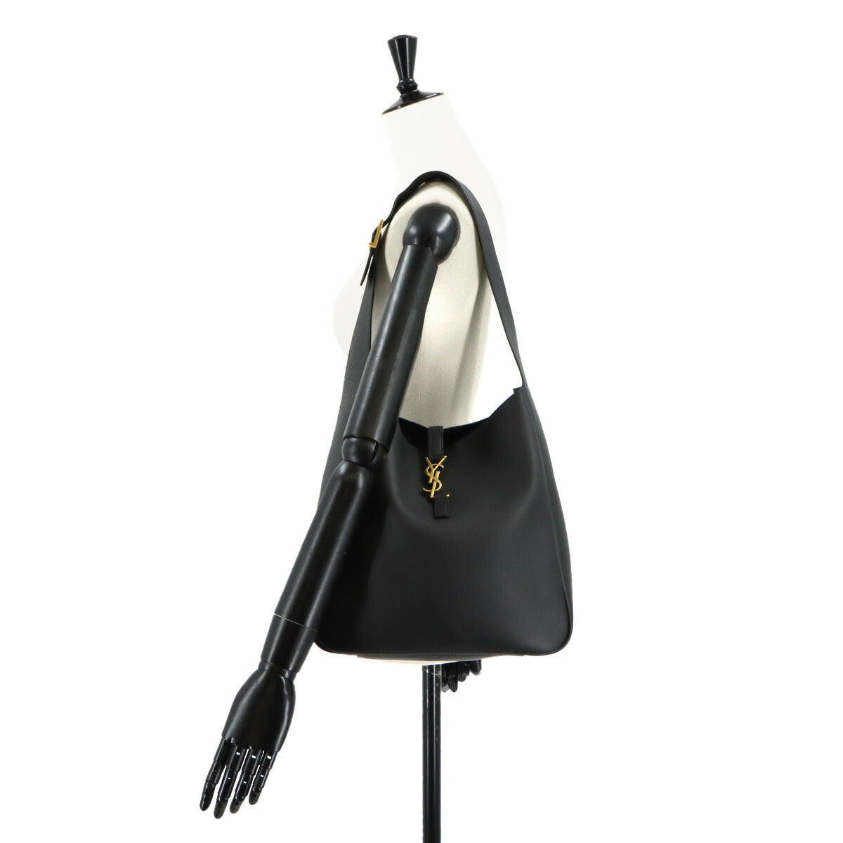 LE5A7 Large Shoulder Bag Leather Black 753837 Purse