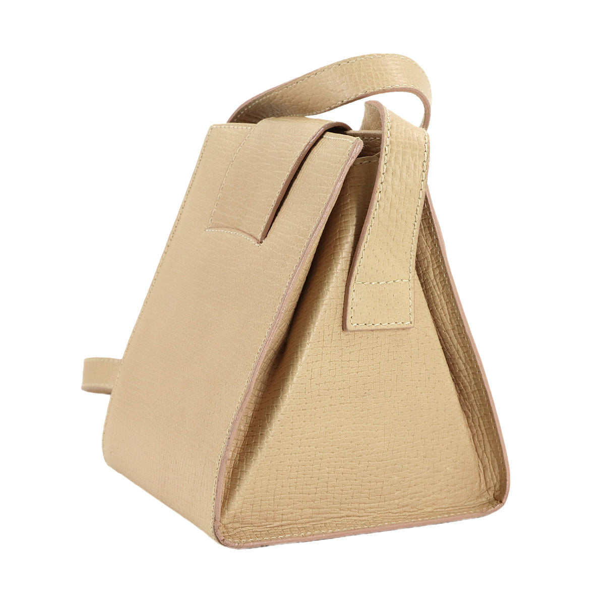 Shoulder Bag Leather Beige Purse