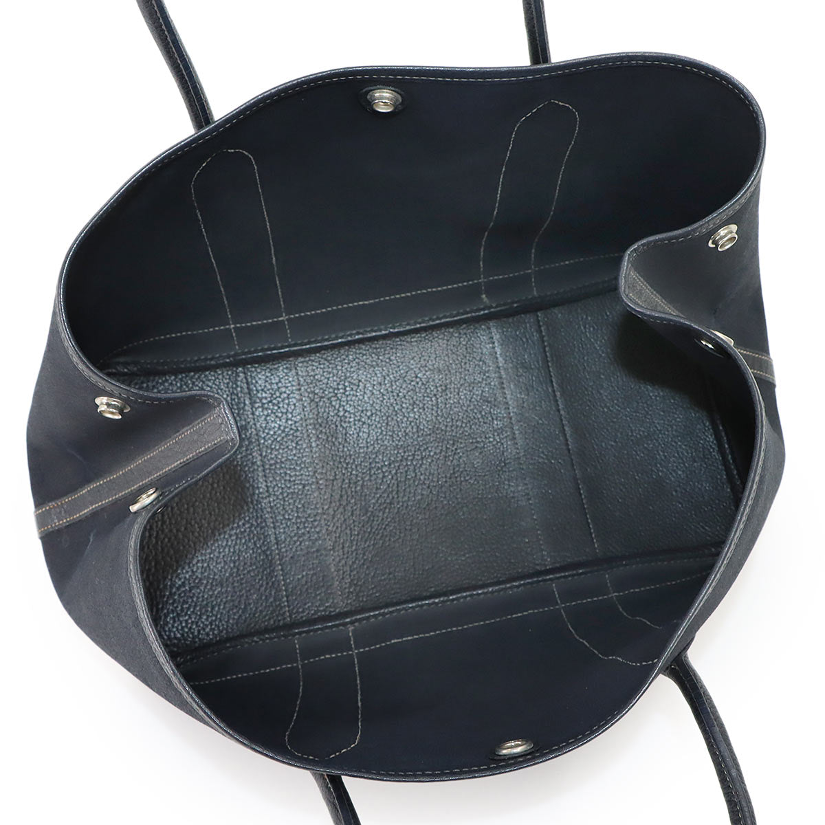 Garden Party PM Tote Bag Toile Officier Leather Black