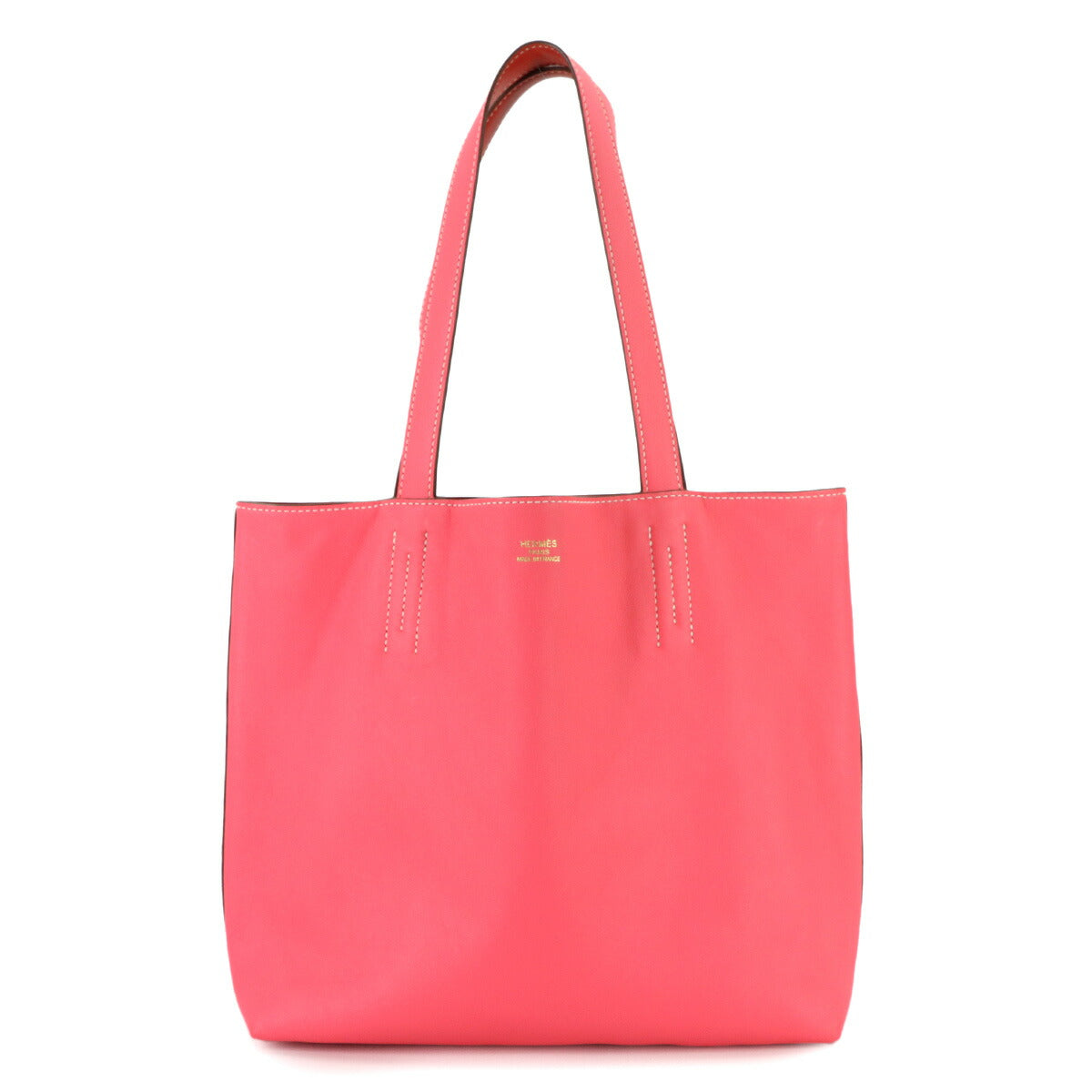 Double Sens 28 Tote Bag Veau Sikkim Rouge casaque Rose lipstick