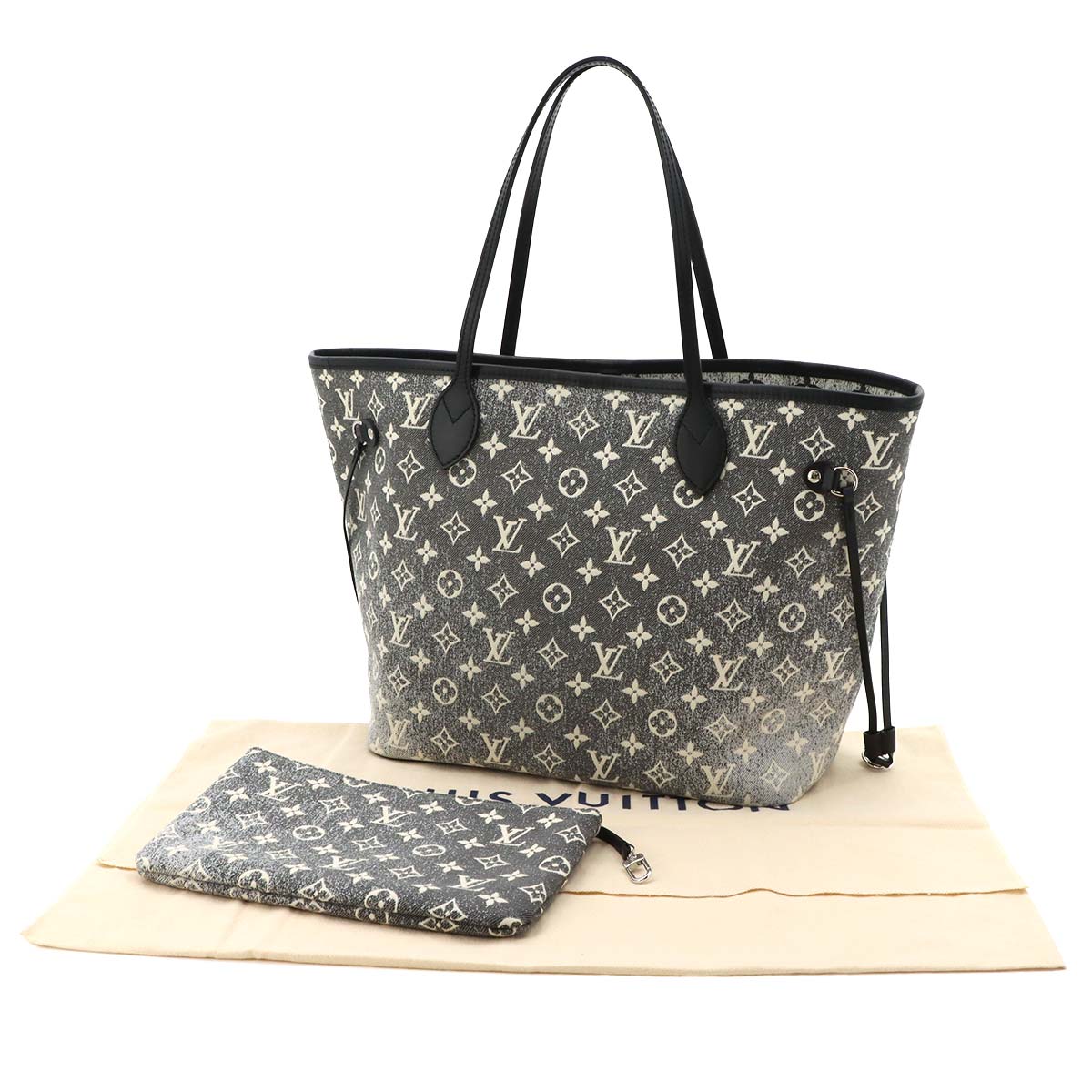 Monogram Jacquard Denim Neverfull MM Tote Bag M21465