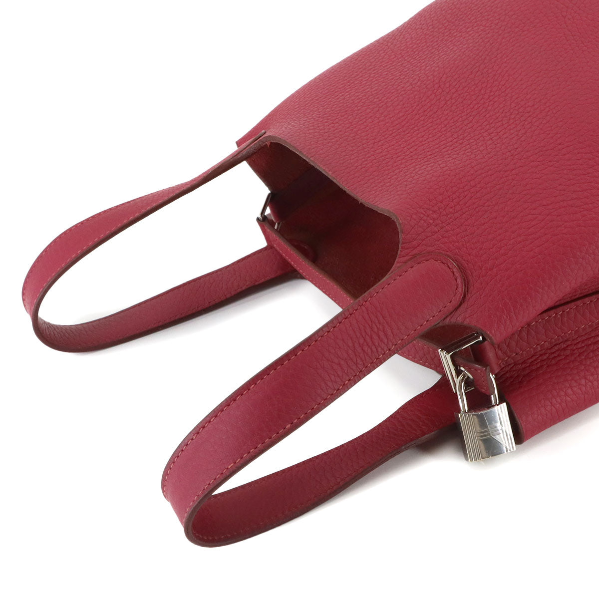 Picotin Lock PM Hand Bag Taurillon Clemence Rubis