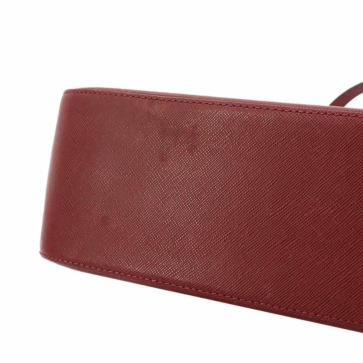 Hand Bag Canvas Leather Beige Bordeaux Purse