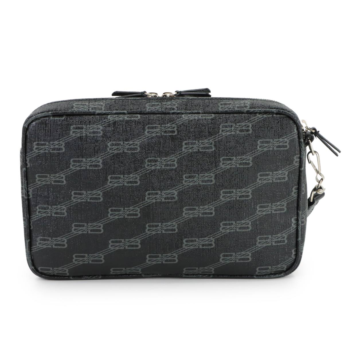 BB Monogram Signature Clutch Bag PVC Black 644432
