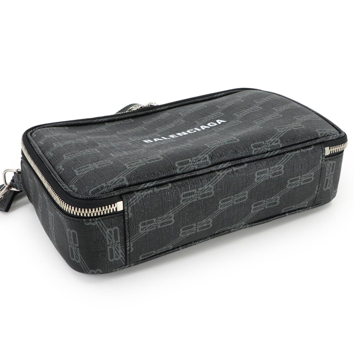 BB Monogram Signature Clutch Bag PVC Black 644432