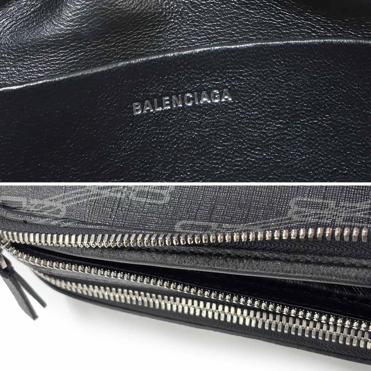 BB Monogram Signature Clutch Bag PVC Black 644432