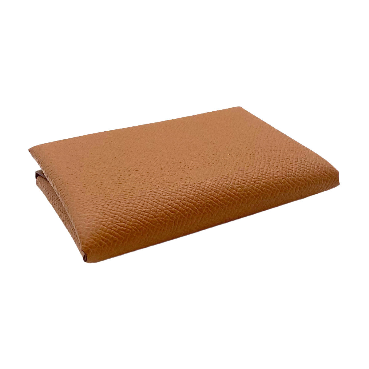 Calvi Duo Card Case Epsom Gold Brown Purse