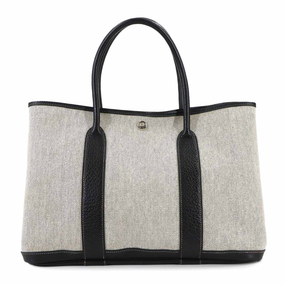 Garden Party PM Tote Bag Toile H Negonda Black Gray