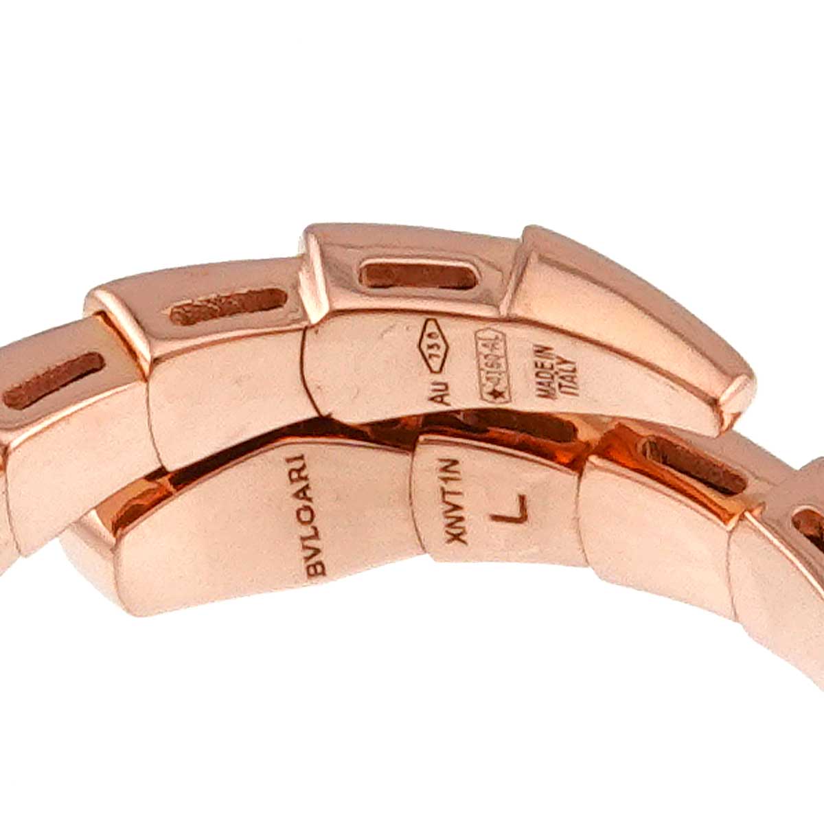 Serpenti Viper Ring 18K PG 750 sizeL 7.25-7.5(US)