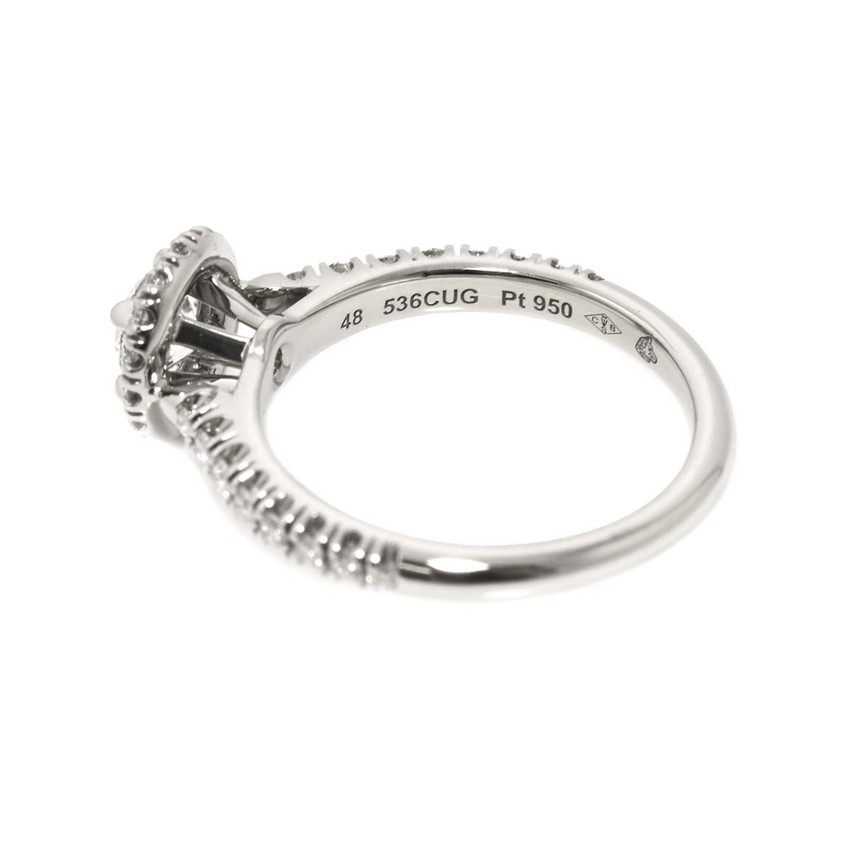 DESTINEE Diamond 0.42ct E/VVS1/3EX Ring Pt size48 4.5(US)