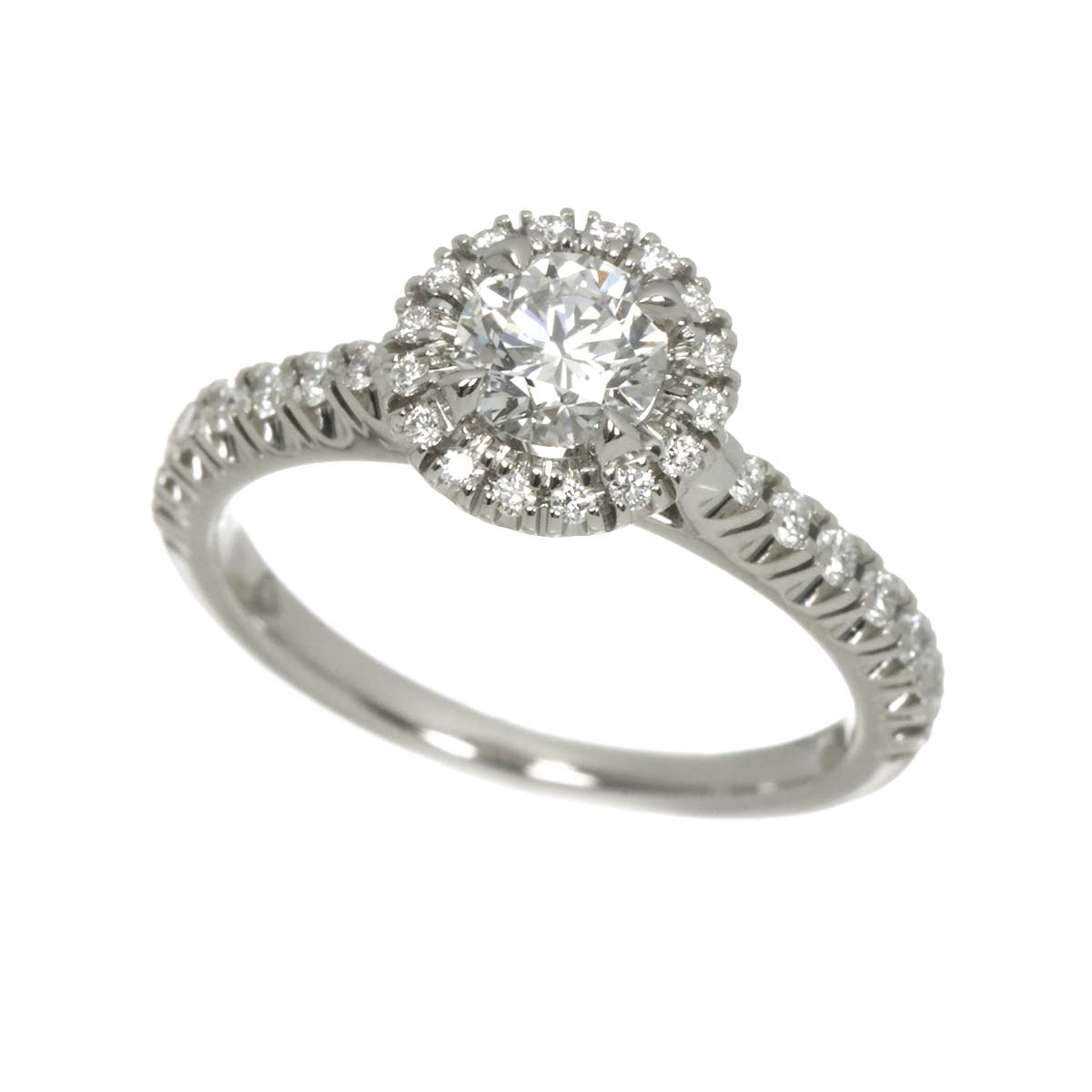 DESTINEE Diamond 0.42ct E/VVS1/3EX Ring Pt size48 4.5(US)