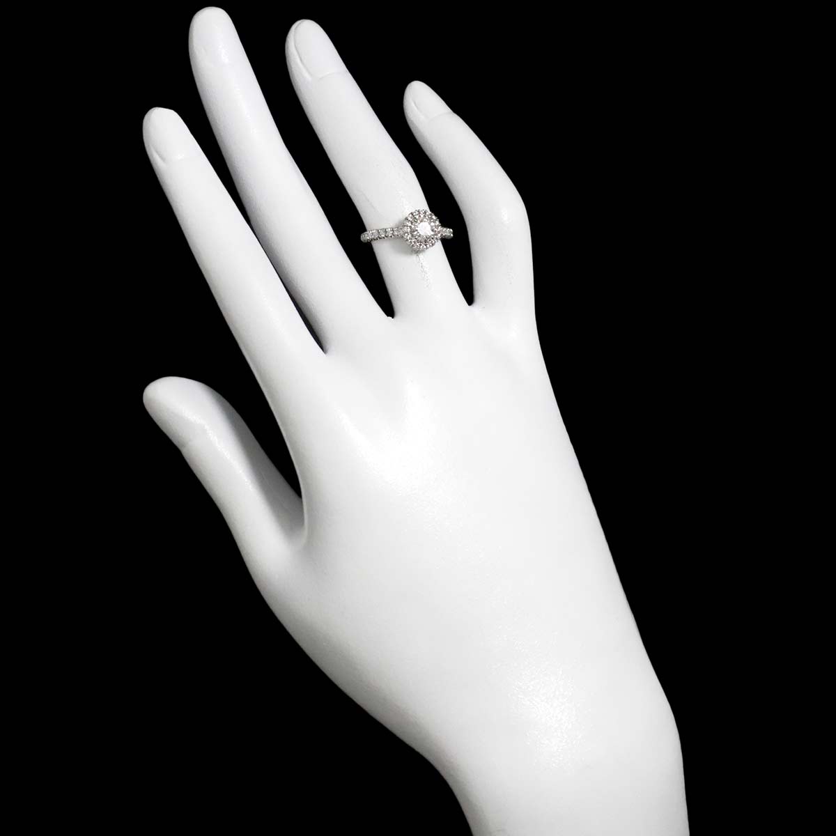 DESTINEE Diamond 0.42ct E/VVS1/3EX Ring Pt size48 4.5(US)