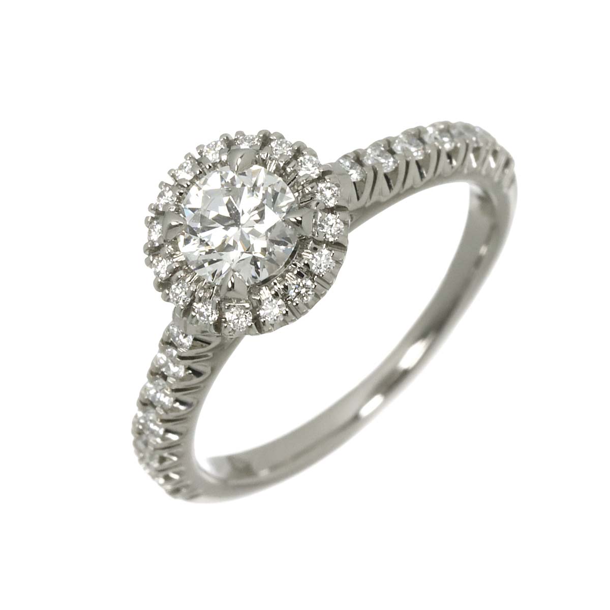 DESTINEE Diamond 0.42ct E/VVS1/3EX Ring Pt size48 4.5(US)