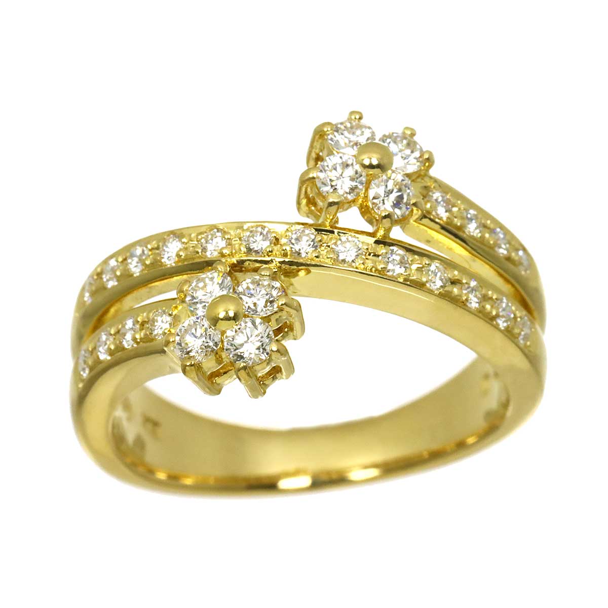 Diamond 0.41ct Ring 18K YG 750 Size5.25(US)