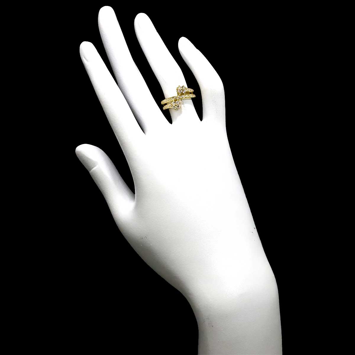 Diamond 0.41ct Ring 18K YG 750 Size5.25(US)
