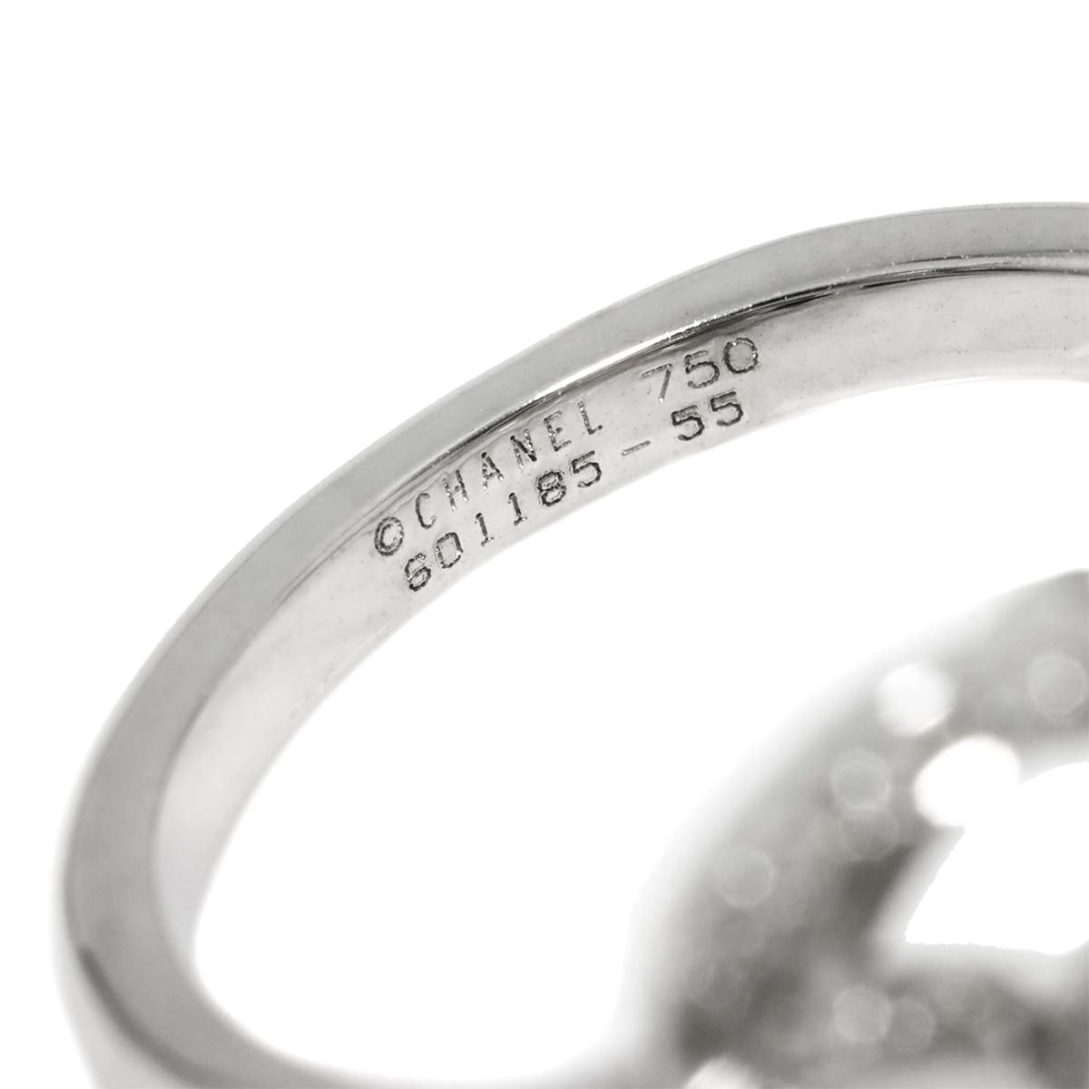 Camellia Diamond Ring 18K White Gold 750 size55 7.25-7.5(US)