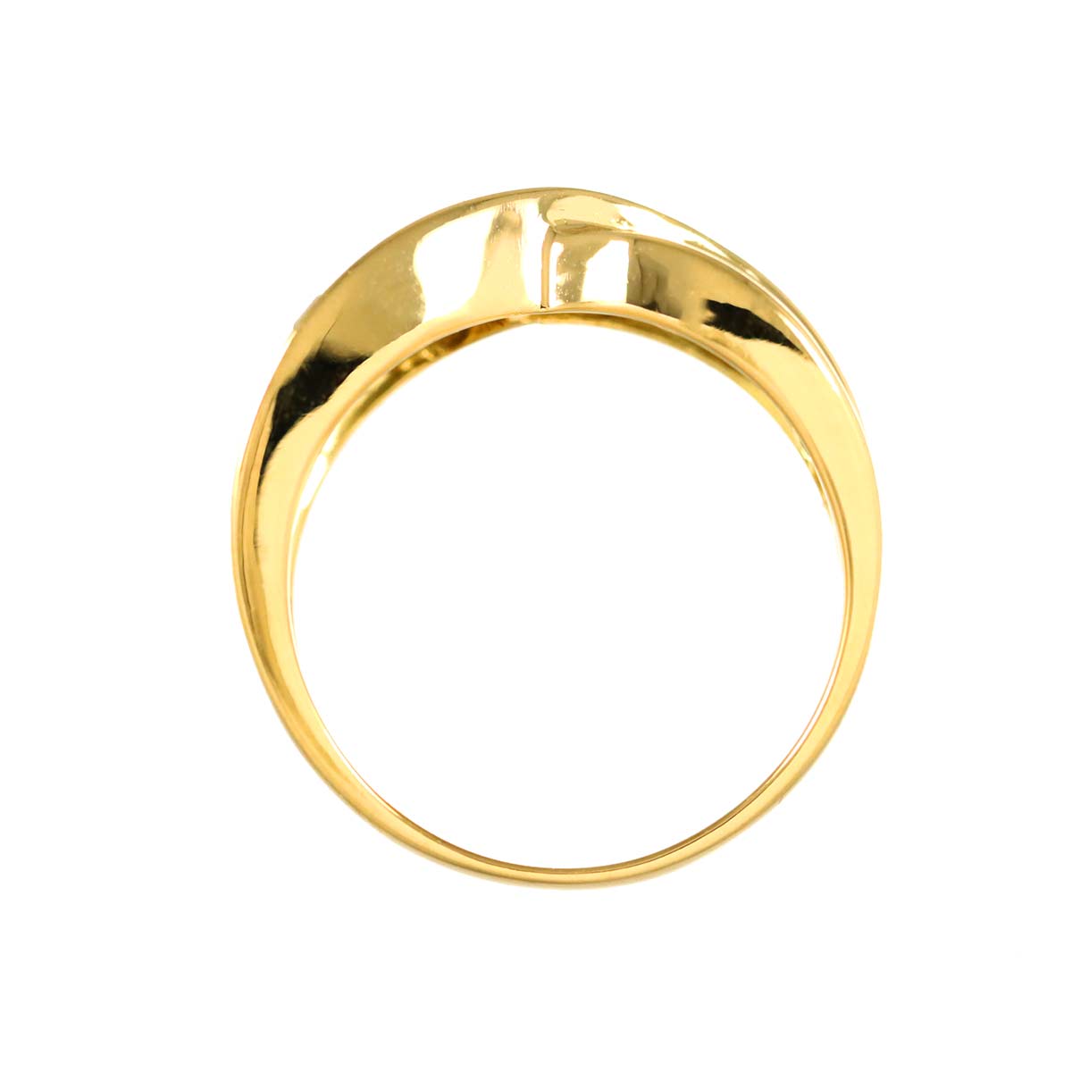 Diamond 1.00ct Ring 18K YG Yellow Gold 750 Size6(US)