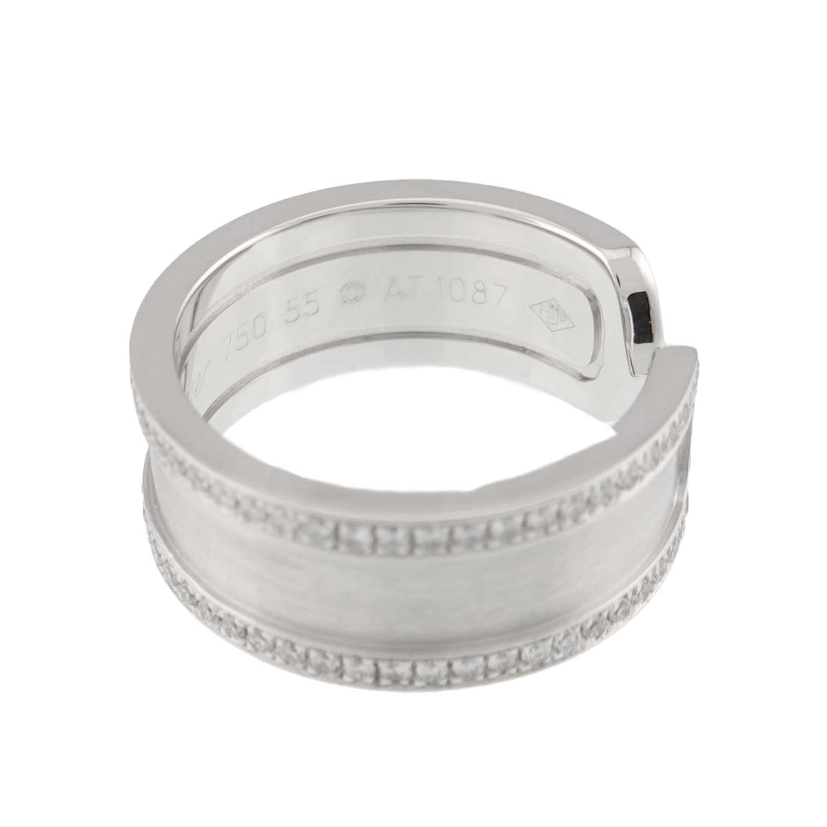 C2 Diamond Ring 18K WG 750 Size52 7.25(US)