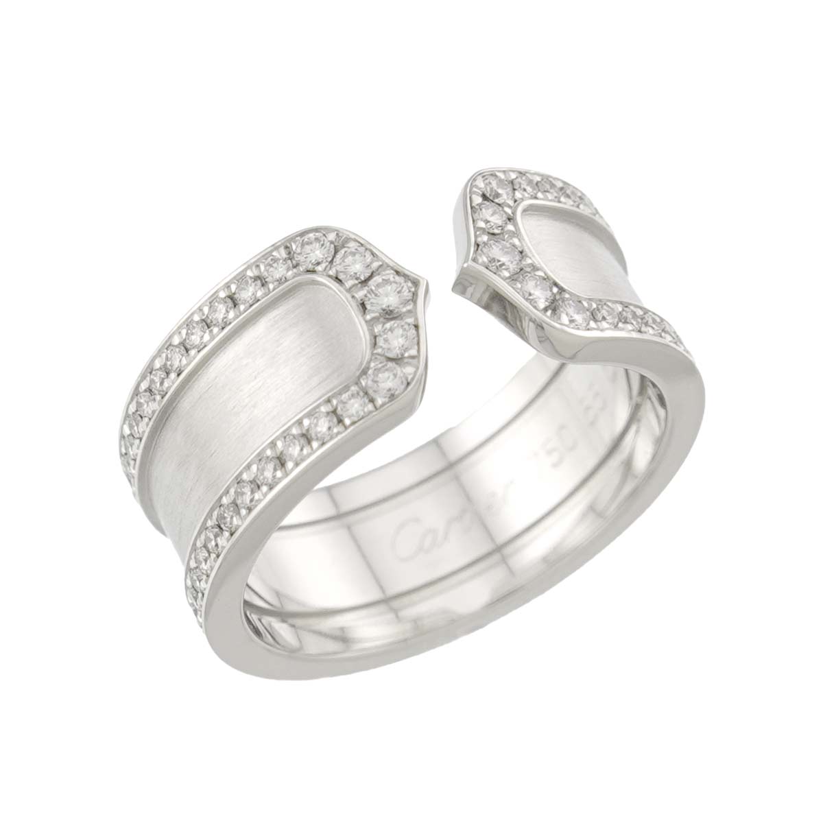 C2 Diamond Ring 18K WG 750 Size52 7.25(US)