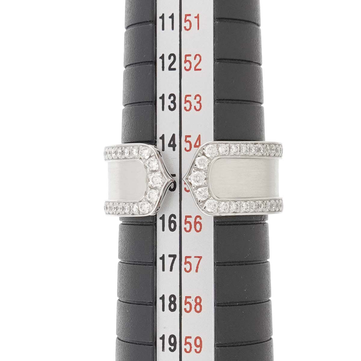 C2 Diamond Ring 18K WG 750 Size52 7.25(US)