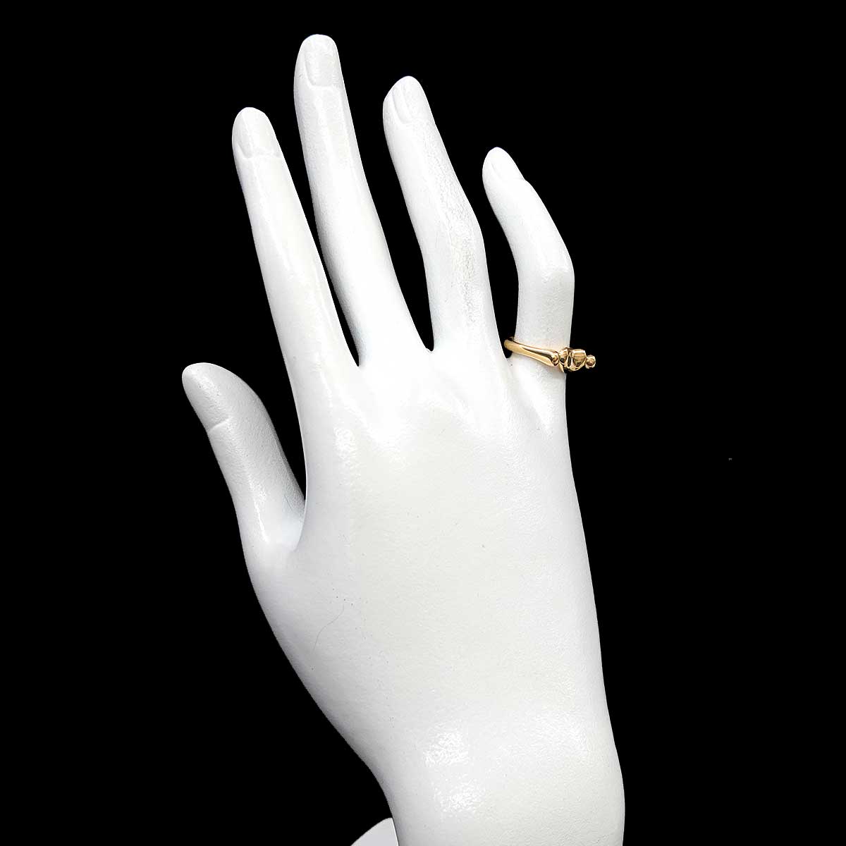 Bean Ring 18K Yellow Gold 750 Size4.75-5(US)