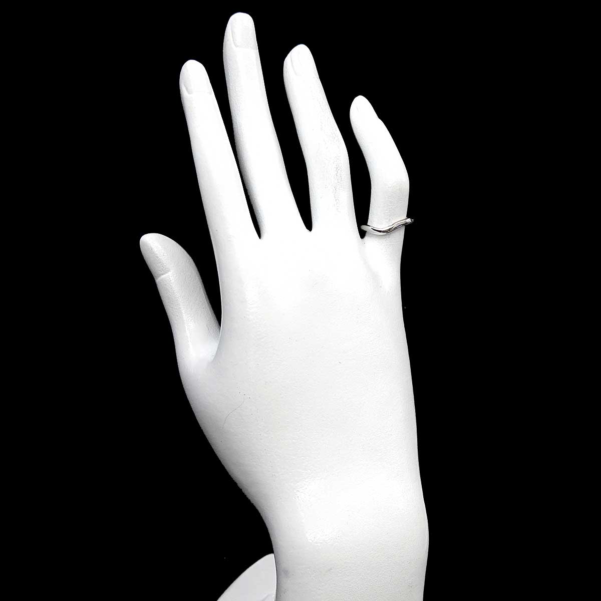 Curved Band Ring Platinum size4-4.5(US)