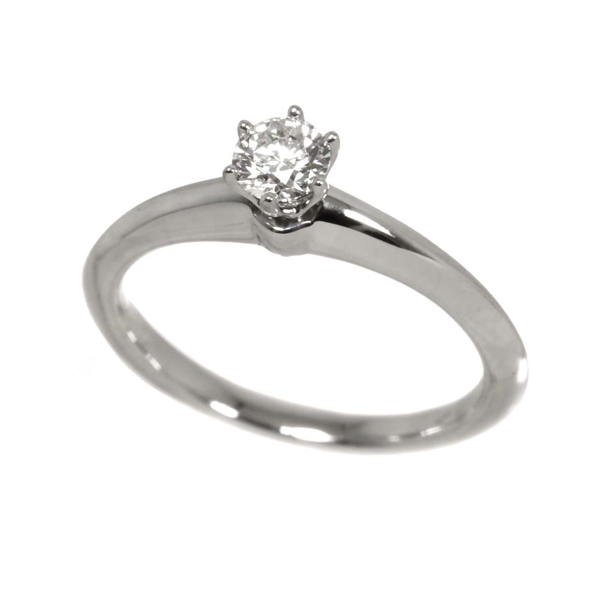Diamond 0.22ct H/VVS2/EX Ring Platinum Size3.75-4(US)