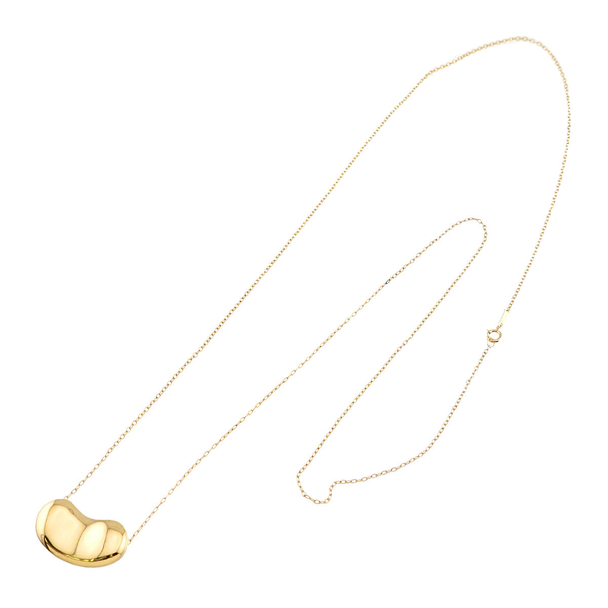 Bean Long Necklace 18K Yellow Gold 750