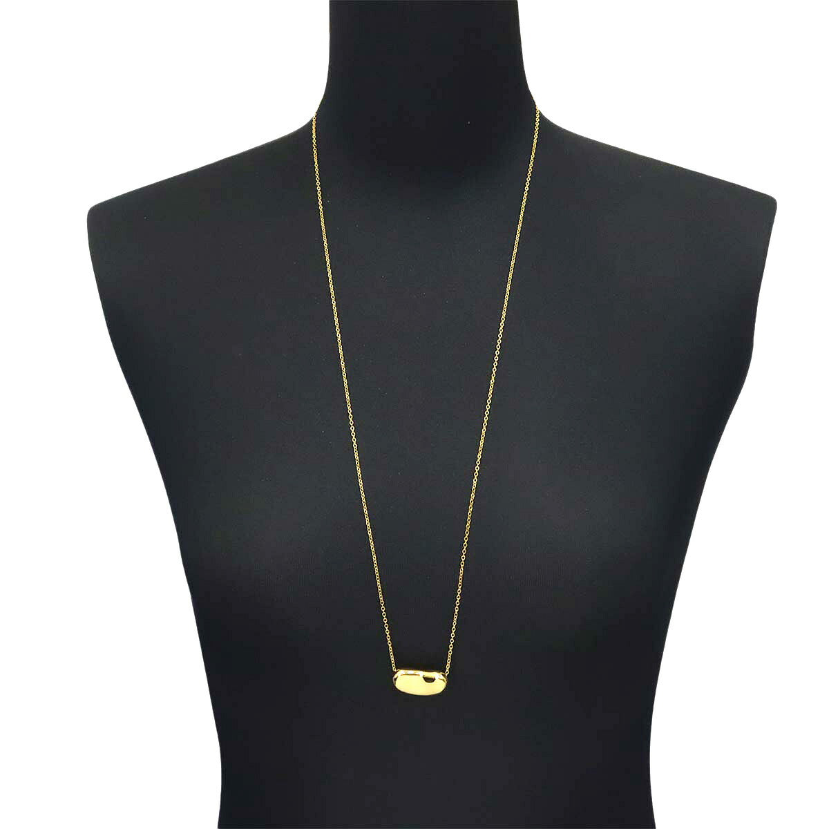 Bean Long Necklace 18K Yellow Gold 750