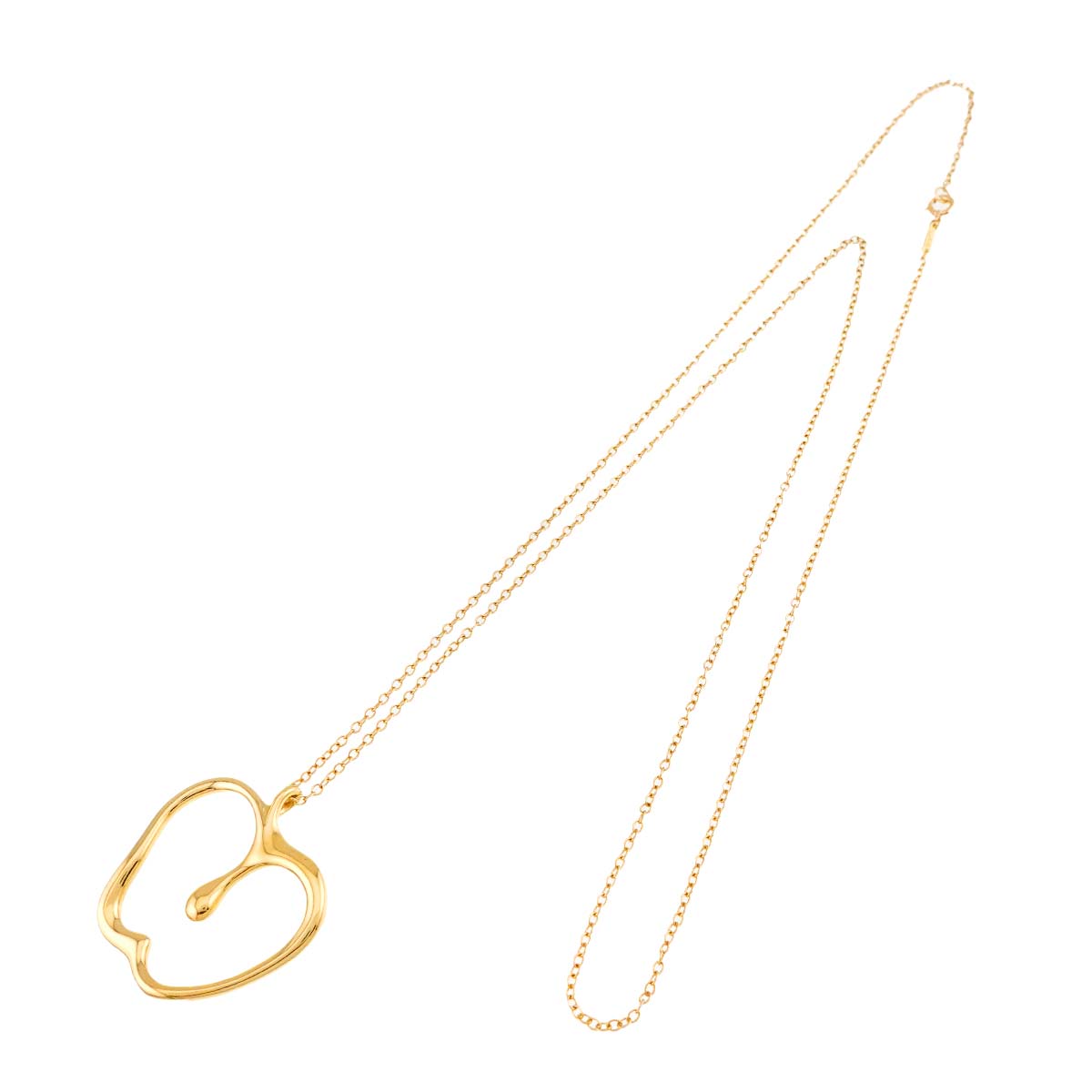 Apple motif Large Long Necklace 18K Yellow Gold 750
