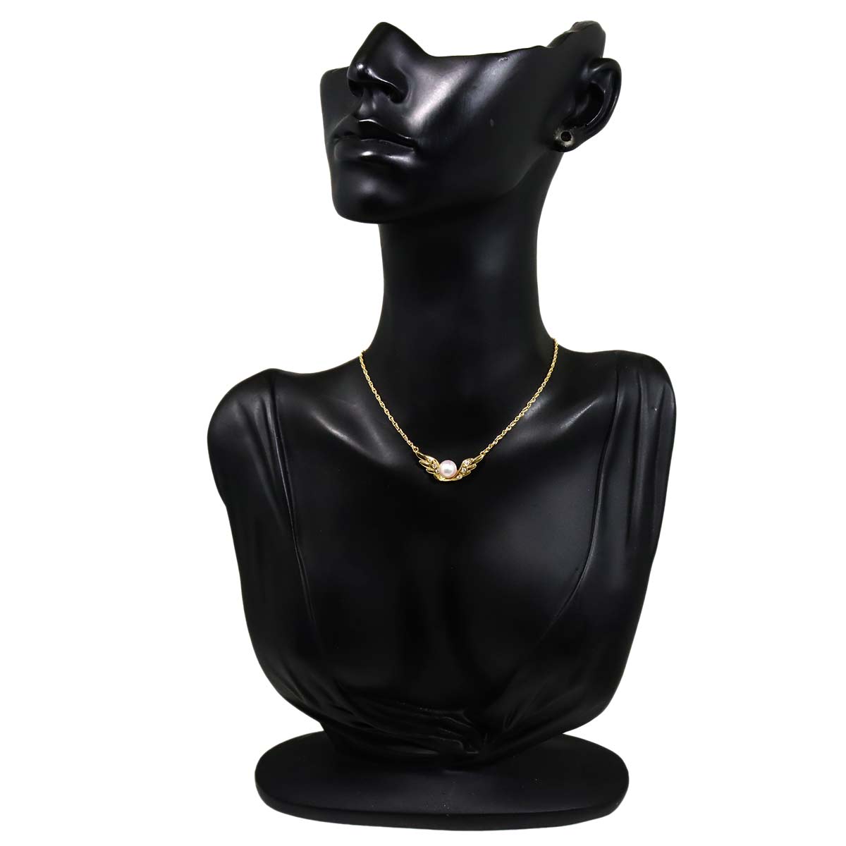 Akoya Pearl 6.7mm Diamond Necklace 18K YG 750