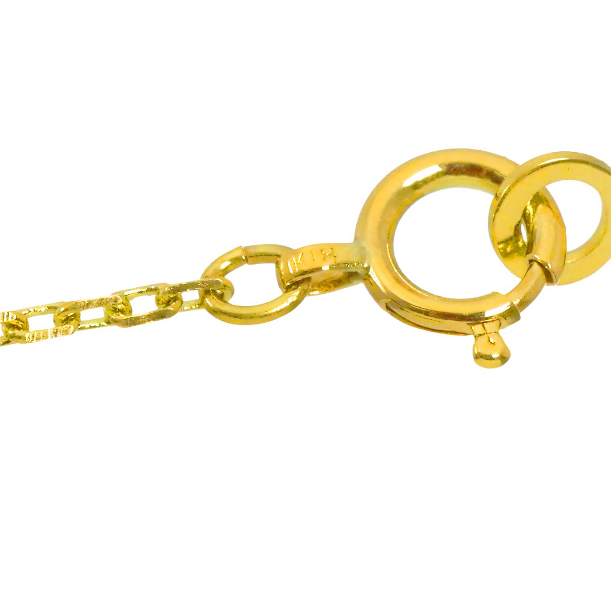 Ruby 0.22ct Diamond 0.18ct Necklace 18K Yellow Gold 750