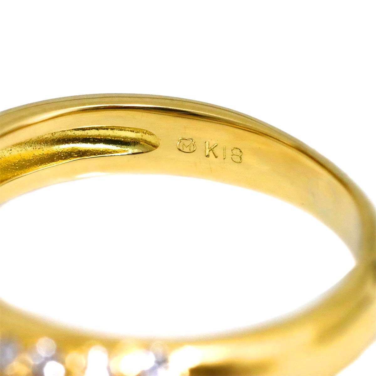 Akoya Pearl 8.0mmiamond Ring 18K YG 750 Size4.75-5(US)