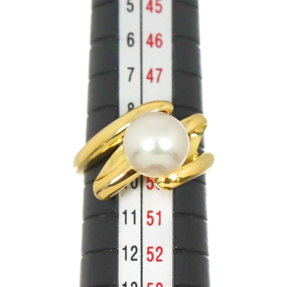 Akoya pearl 8.2mm Ring 18K YG 750 4.75-5(US)