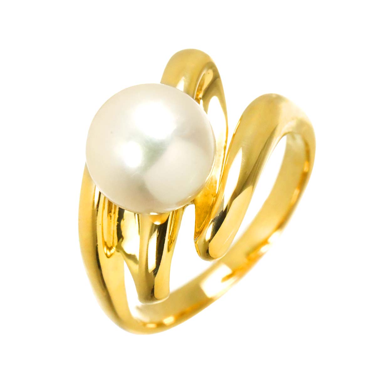 Akoya pearl 8.2mm Ring 18K YG 750 4.75-5(US)