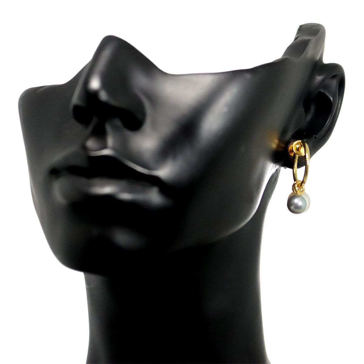 Akoya Pearl 7.5-6.3mm Earrings 18K YG 750