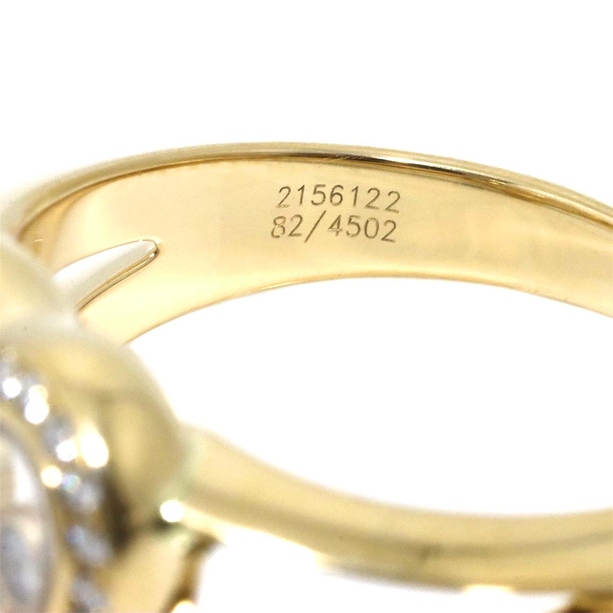 Happy Heart Diamond Ring 18K YG 750 Size6.25-6.5(US)