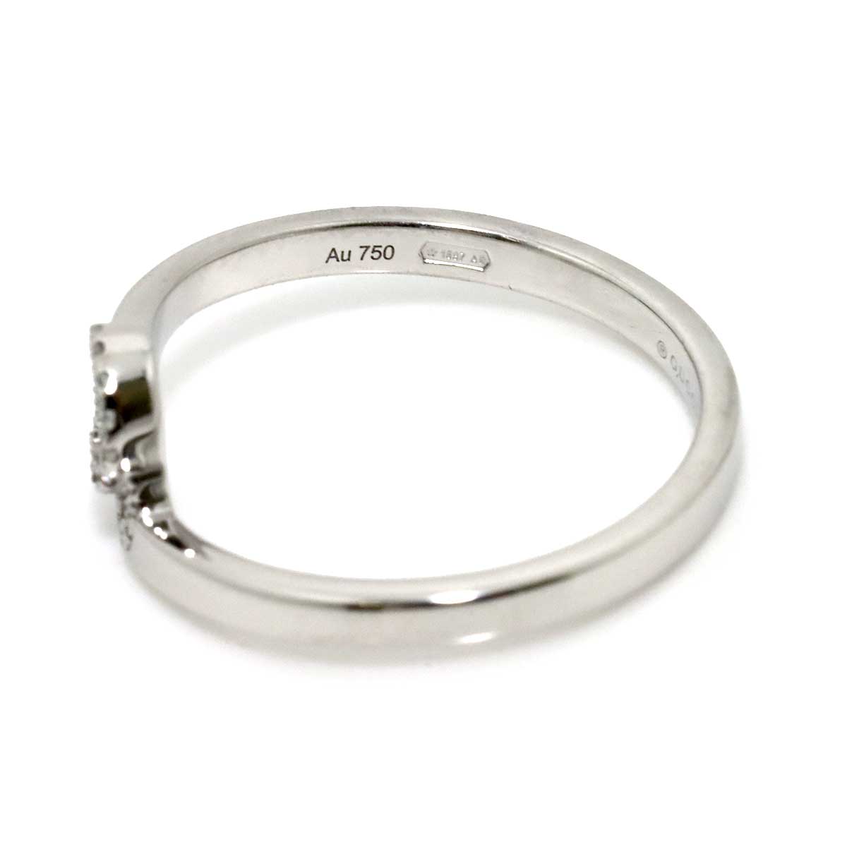 GG Logo Ring Diamond 18K K18 WG 750 size11 5.5-5.75(US)