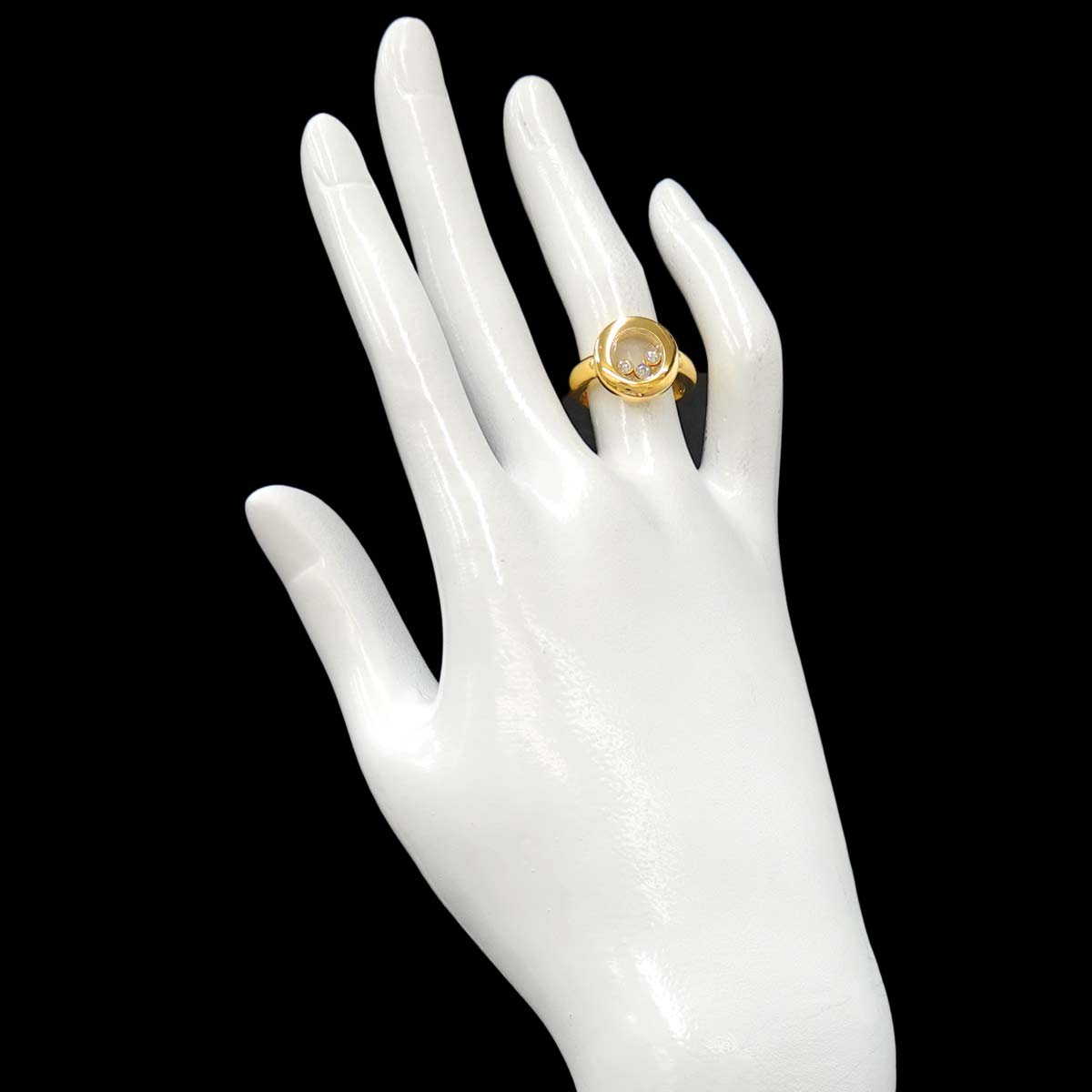Happy Diamond Diamond Ring 18K YG 750 Size5.25(US)