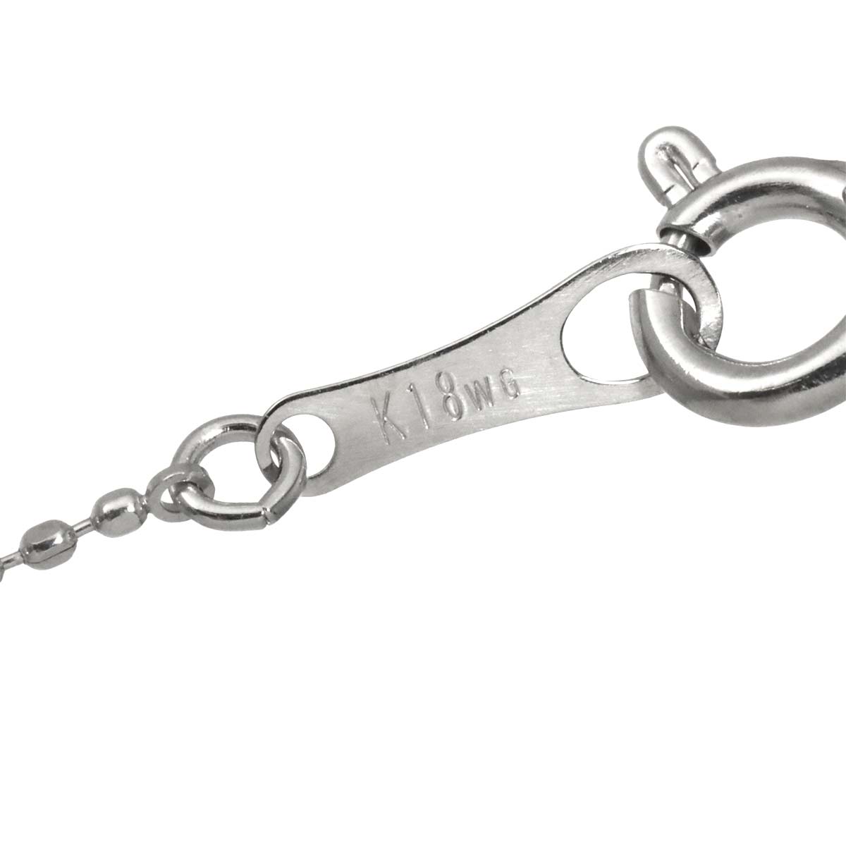 Diamond Necklace 18K WG White Gold 750