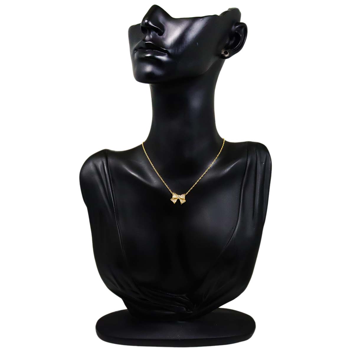 Diamond 0.28ct Ribbon Necklace 18K YG 750