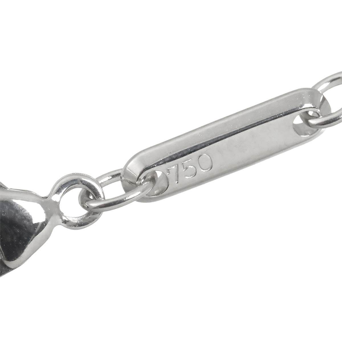 Happy Diamond Heart Necklace 18K White Gold 750